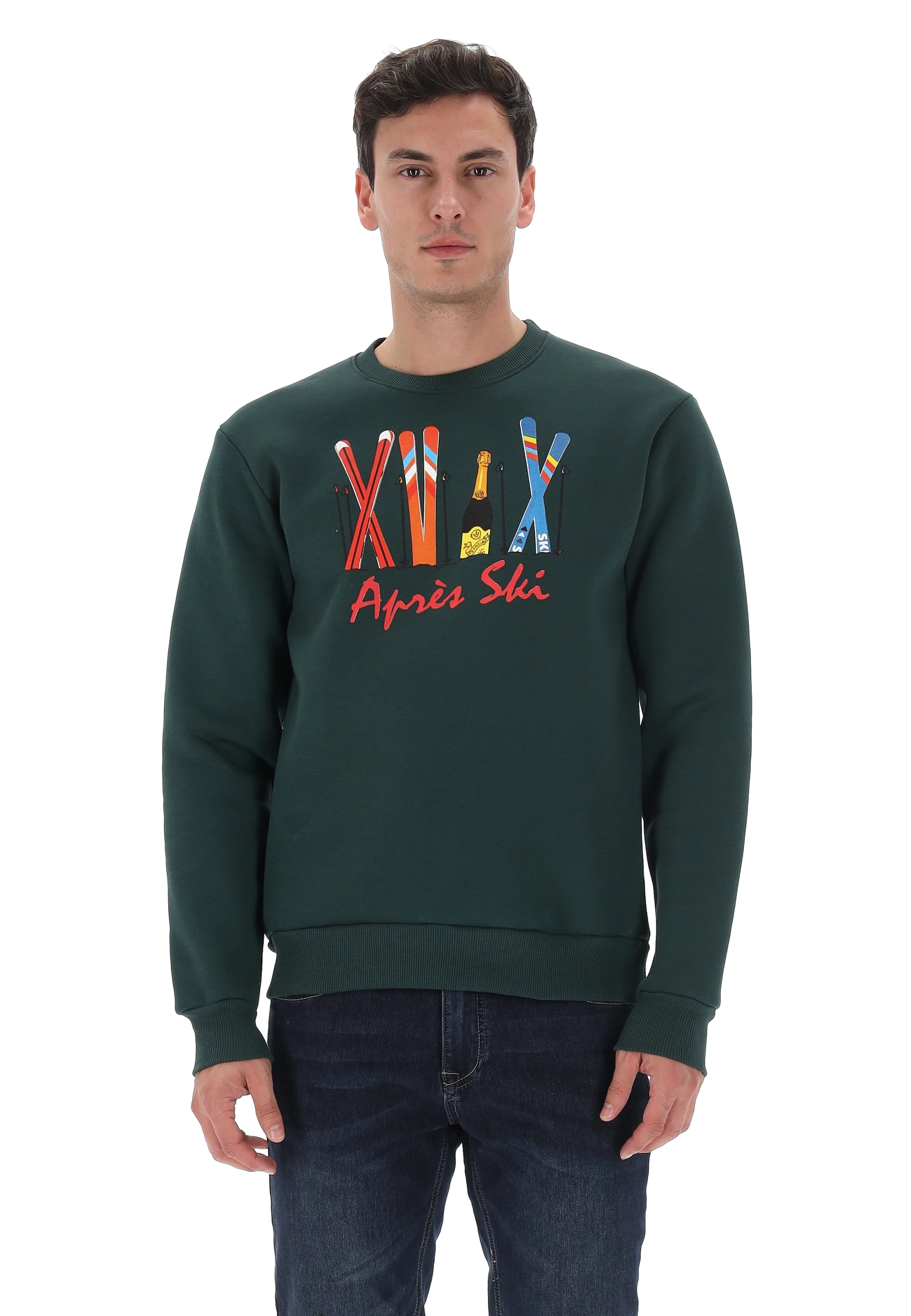 Felpa uomo 8.9 con stampa après-ski